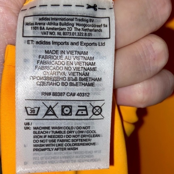 2/40 Men’s Adidas Golf polo shirt yellow orange‎ size medium - Picture 7 of 11